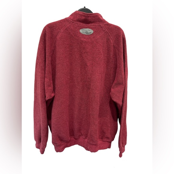 Straight Down Sweater 1/4 Button Pullover Outdoor Casual Red USA Mens Large - Picture 4 of 6